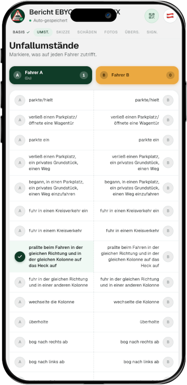 17-Punkte-Checkliste für beide Fahrzeuge