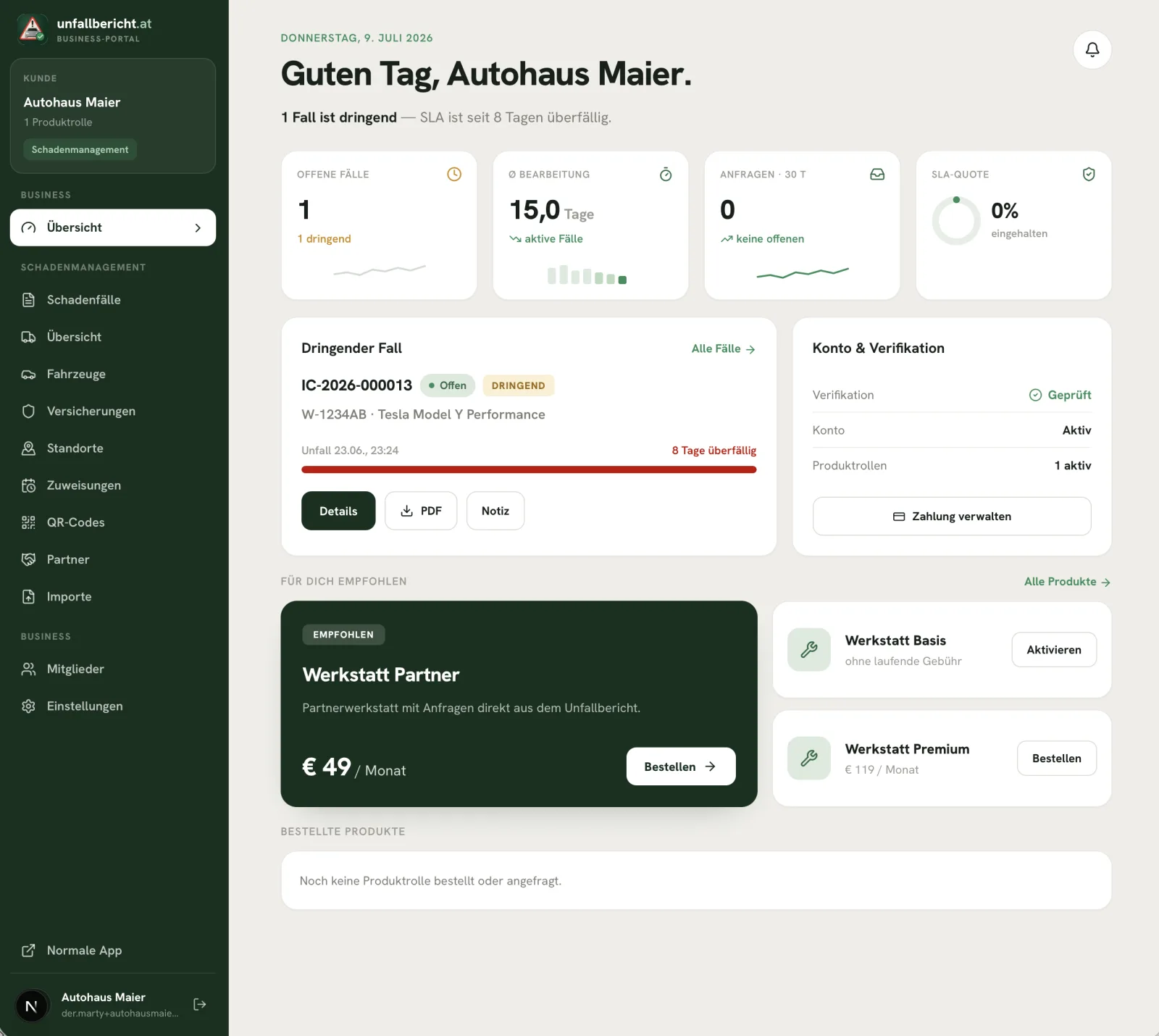 Business portal — overview